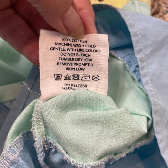 Simply Southern Colorblock Pastel Babydoll Dress with Ruffle Sleeves. Small. EUC - Picture 9 of 10